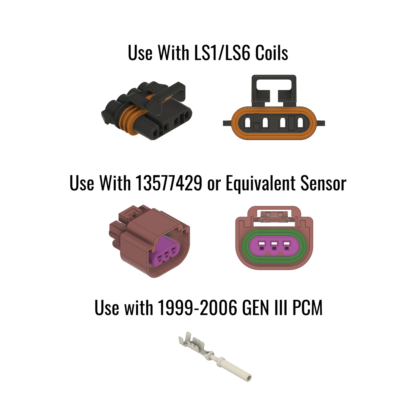 Flex Fuel Harness LS1/LS6 Coil Gen3 PCM Long