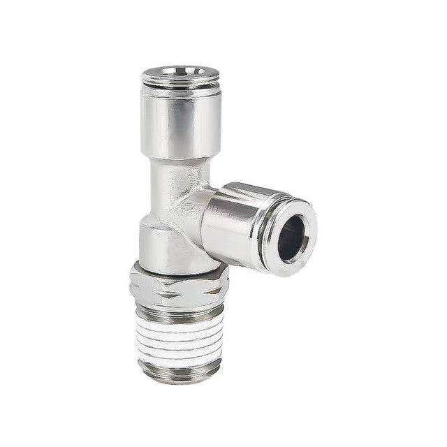 Metal Push to Connect Fitting - Lateral Swiveling Tee 1/4"x1/8npt