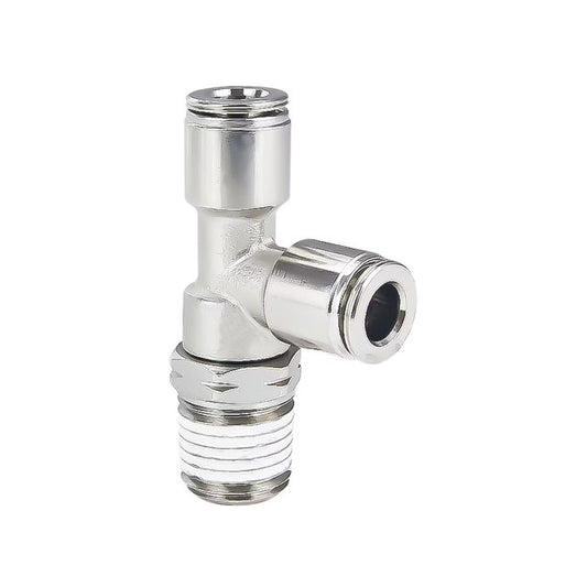 Metal Push to Connect Fitting - Lateral Swiveling Tee 1/4"x1/8npt